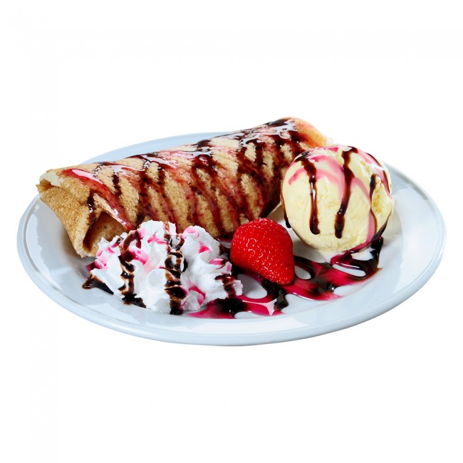 Crepe de Morango com Nutella